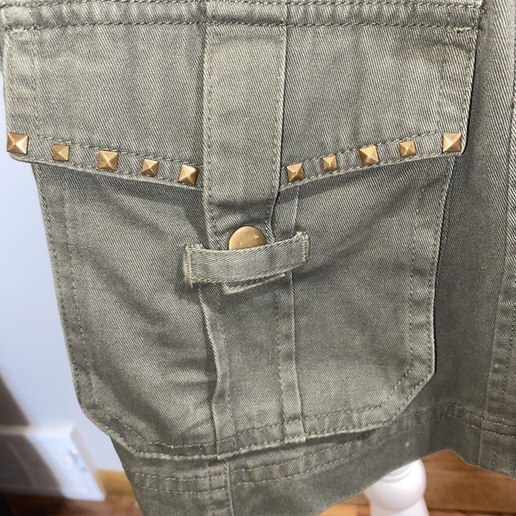 Democracy Jacket Women’s Size Small Military Style Utility Field Cargo Studded - Picture 5 of 10